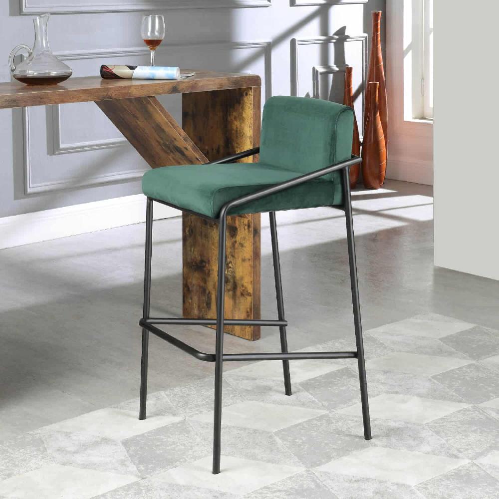 Damiware Barkruk Velvet Fluweel Metaal 75 Cm LEV – Velvet Donkergroen