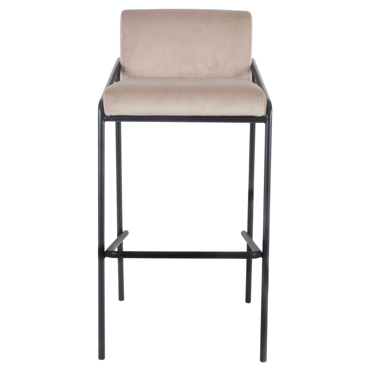 Damiware Barkruk Velvet Fluweel Metaal 75 Cm LEV – Velvet Taupe