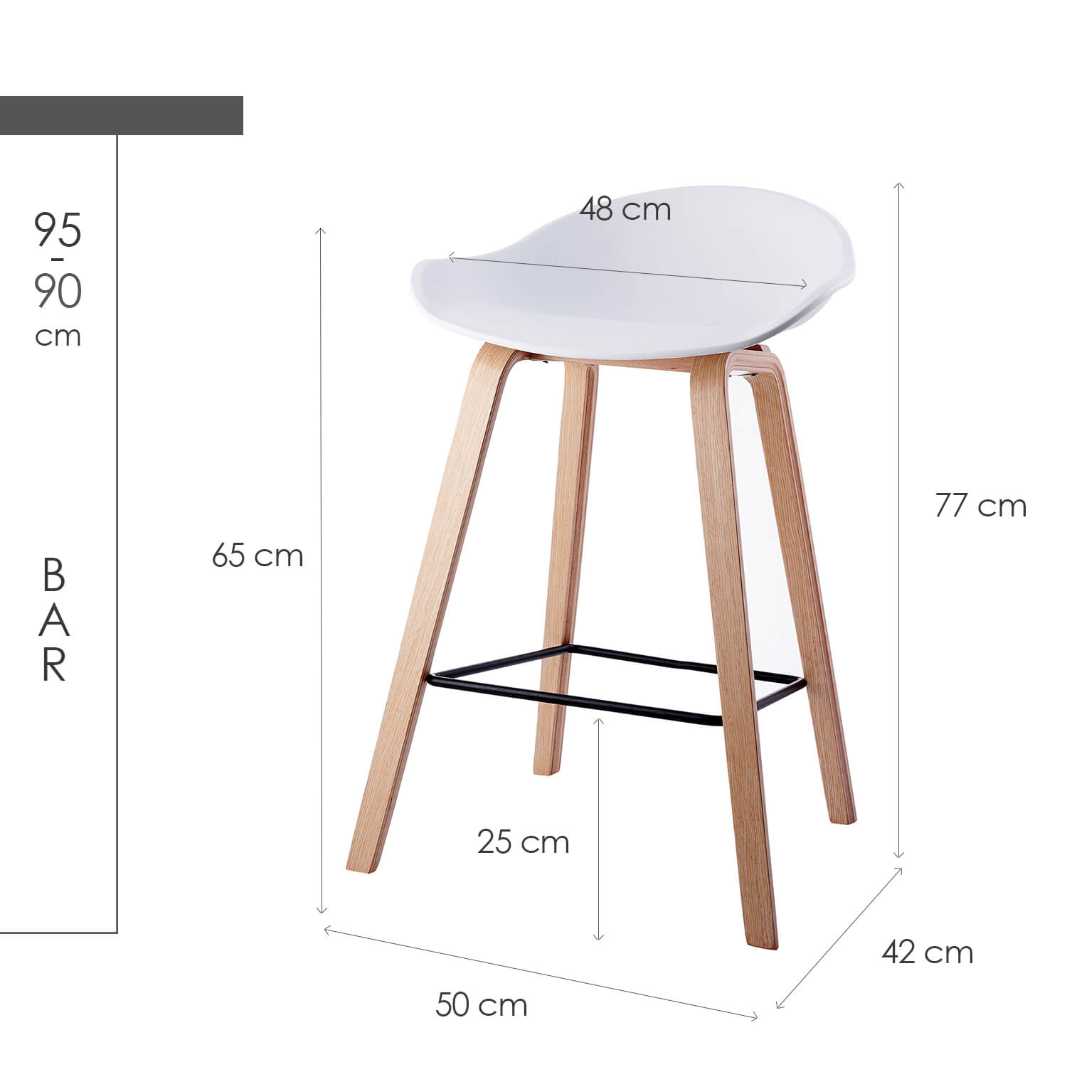 Damiware Barkruk 65 Cm Romeo