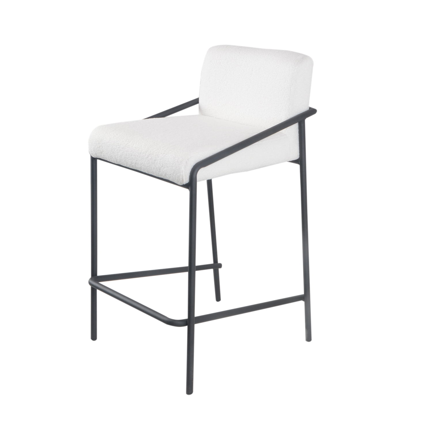 damiware Barkruk metaal 65 cm teddystof LEV damiware Barkruk metaal 65 cm teddystof LEV