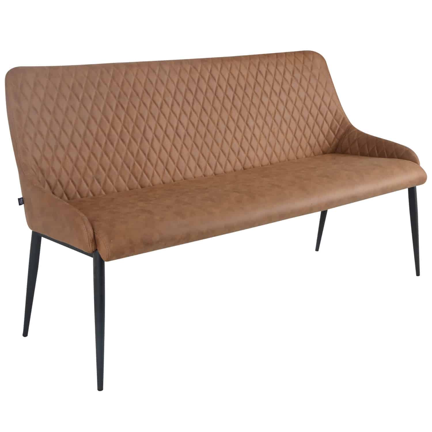 damiware Eetkamerbank 150 cm kunstleer Rose – Cognac