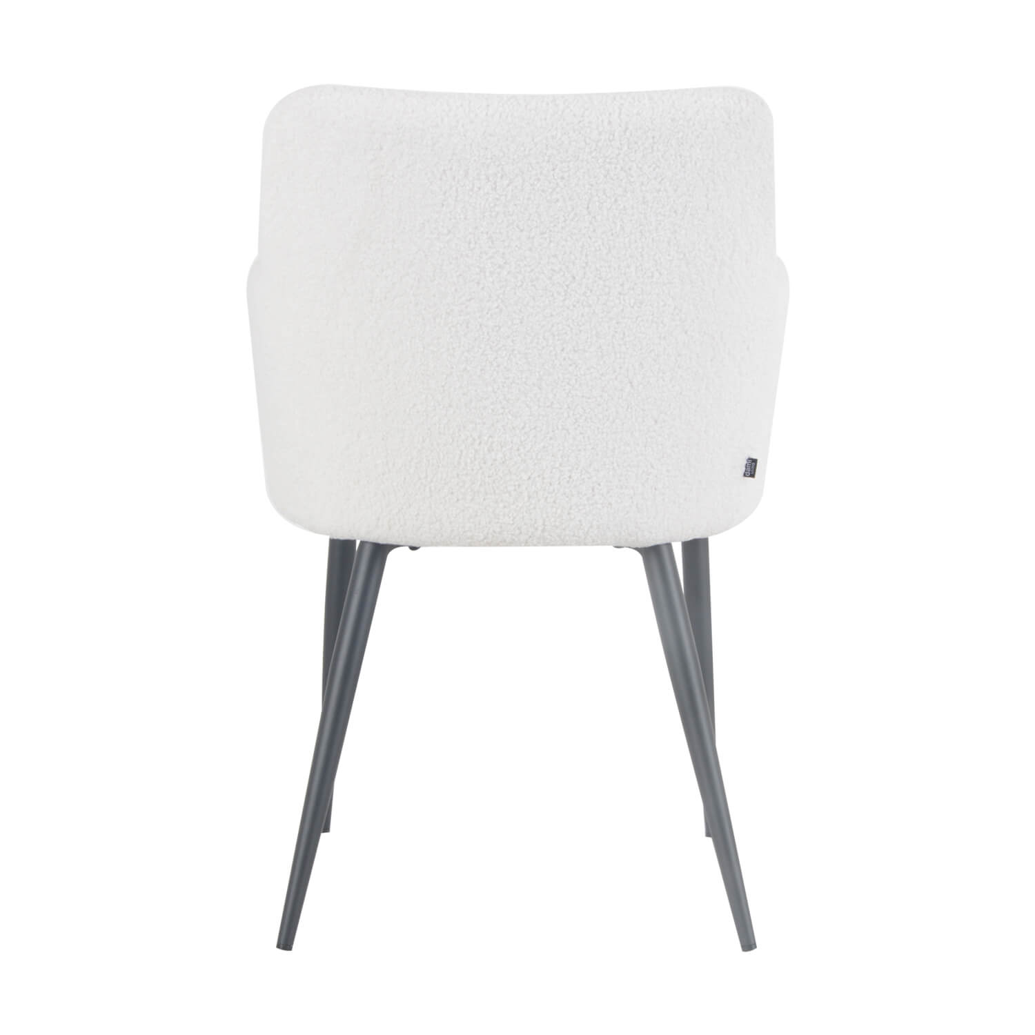 Damiware Eetkamerstoel Teddystof Wit Metaal Rose