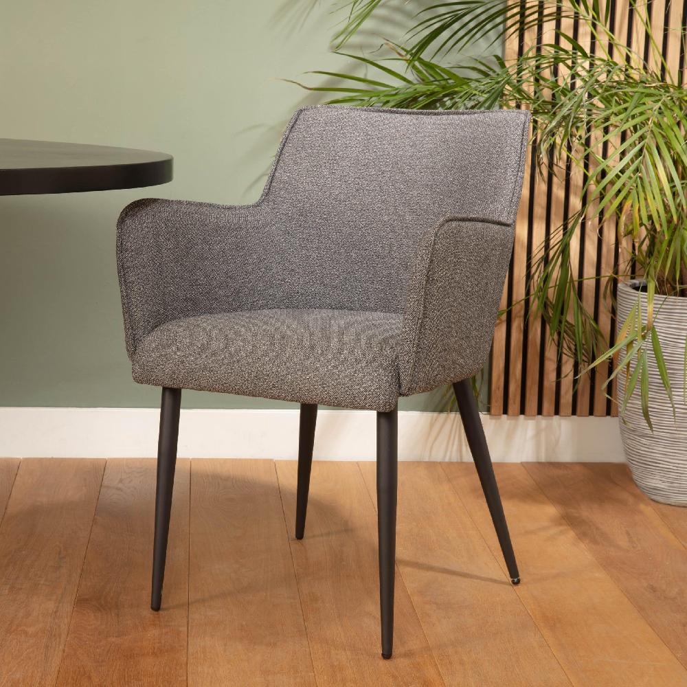 damiware Eetkamerstoel tweed Rose – Grijs Tweed