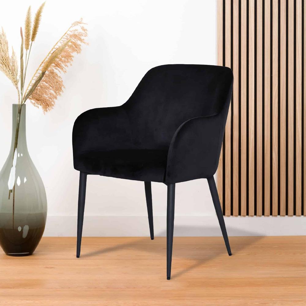 damiware Eetkamerstoel Velvet Ted – Velvet Zwart
