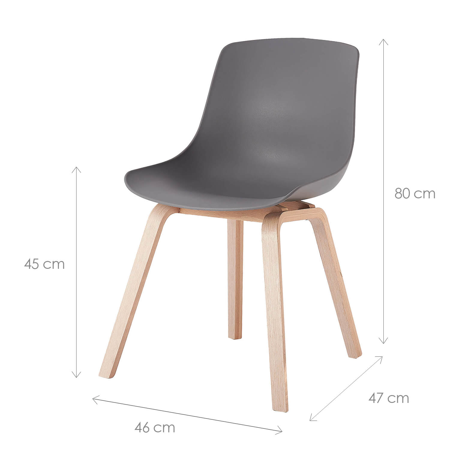 Damiware Eetkamerstoelen Set Van 2 Juliet – Grijs