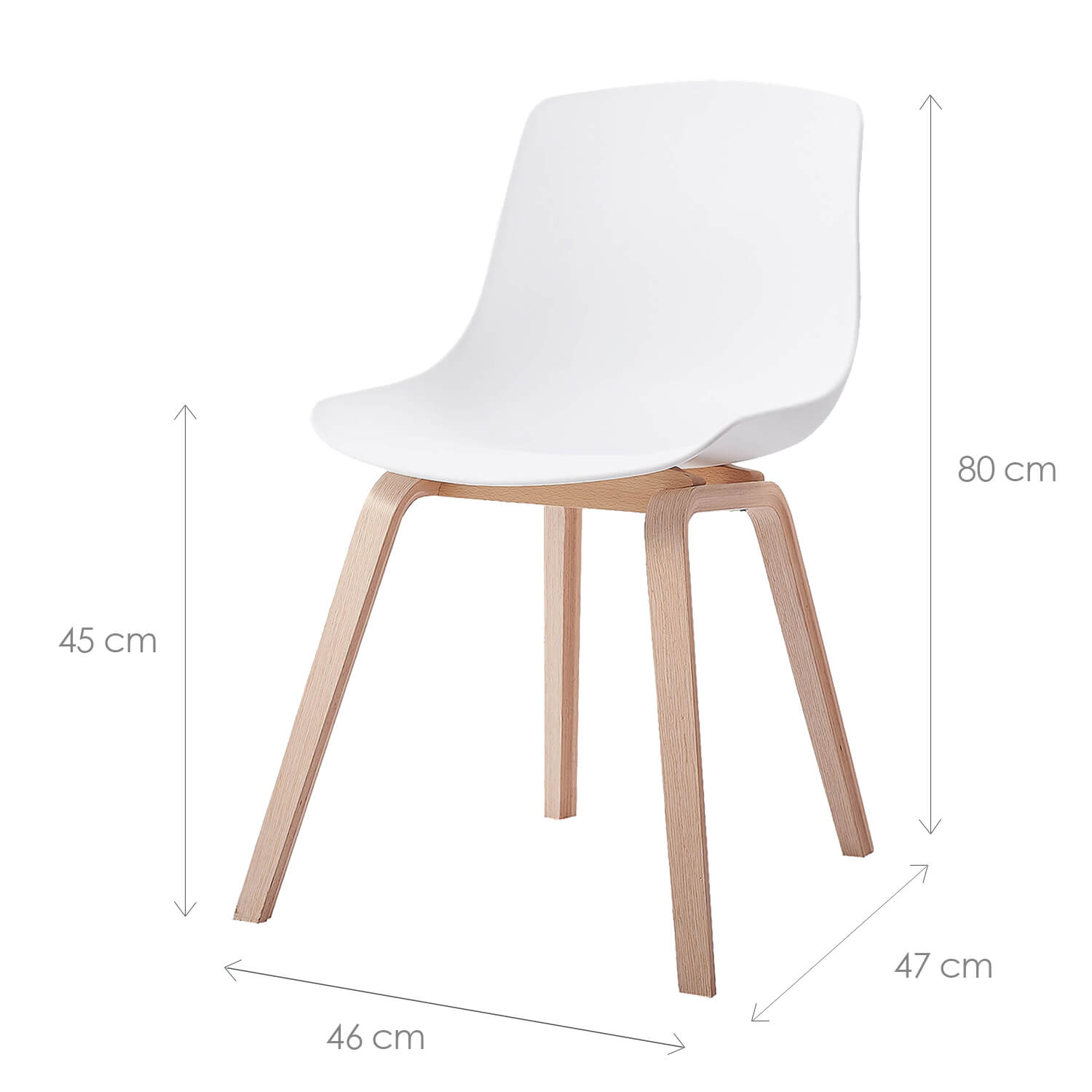 Damiware Eetkamerstoelen Set Van 2 Juliet – Wit