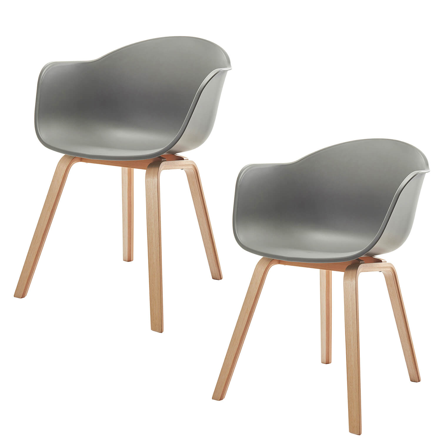 damiware Eetkamerstoelen set van 2 Romeo – Grijs damiware Eetkamerstoelen set van 2 Romeo – Grijs