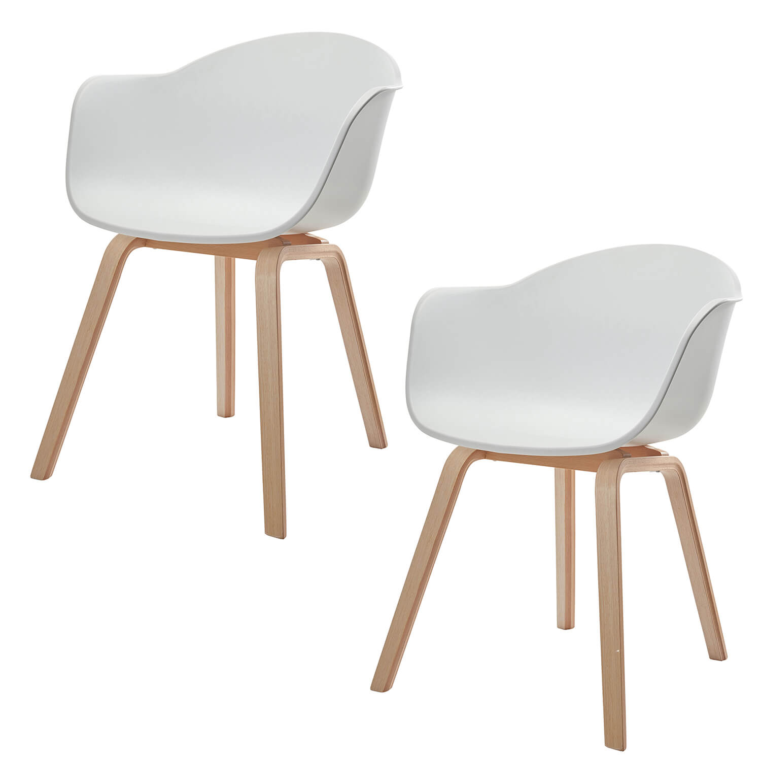 damiware Eetkamerstoelen set van 2 Romeo – Wit damiware Eetkamerstoelen set van 2 Romeo – Wit