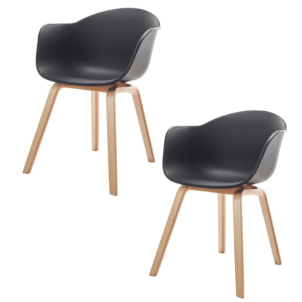 damiware Eetkamerstoelen set van 2 Romeo – Zwart damiware Eetkamerstoelen set van 2 Romeo – Zwart