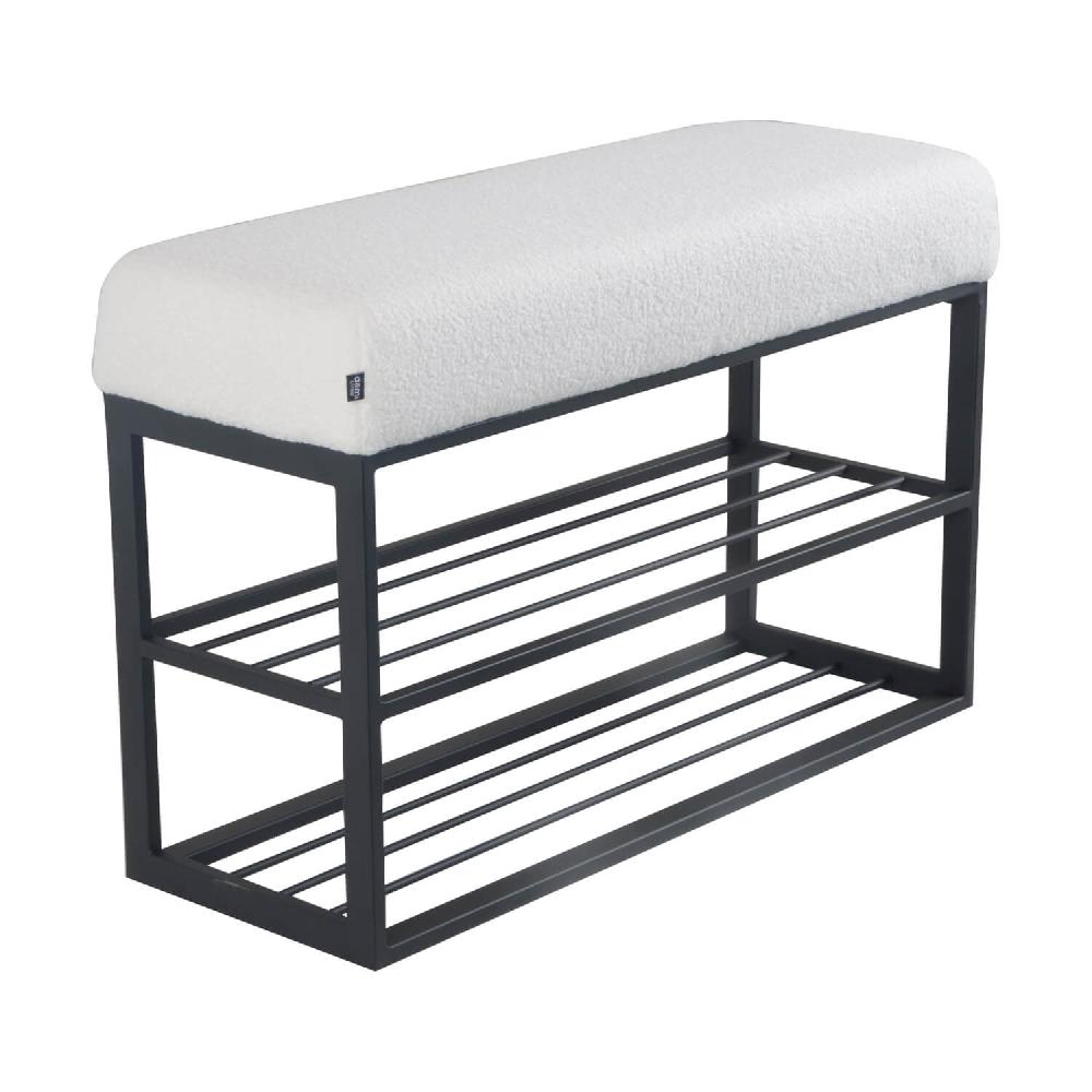 damiware Schoenenrek teddystof wit metaal Couchy