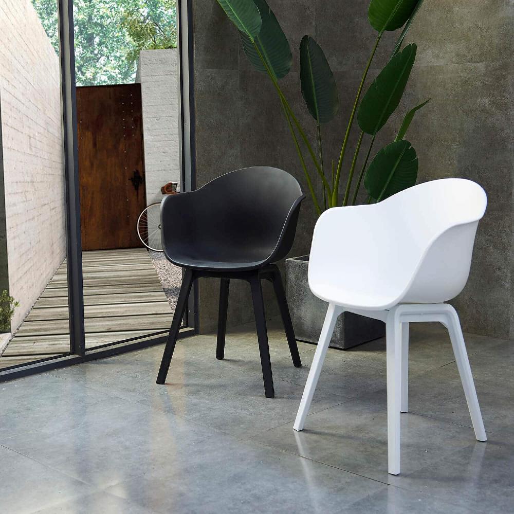 Damiware Tuinstoelen Kunststof Set Van 2 Romeo – Wit