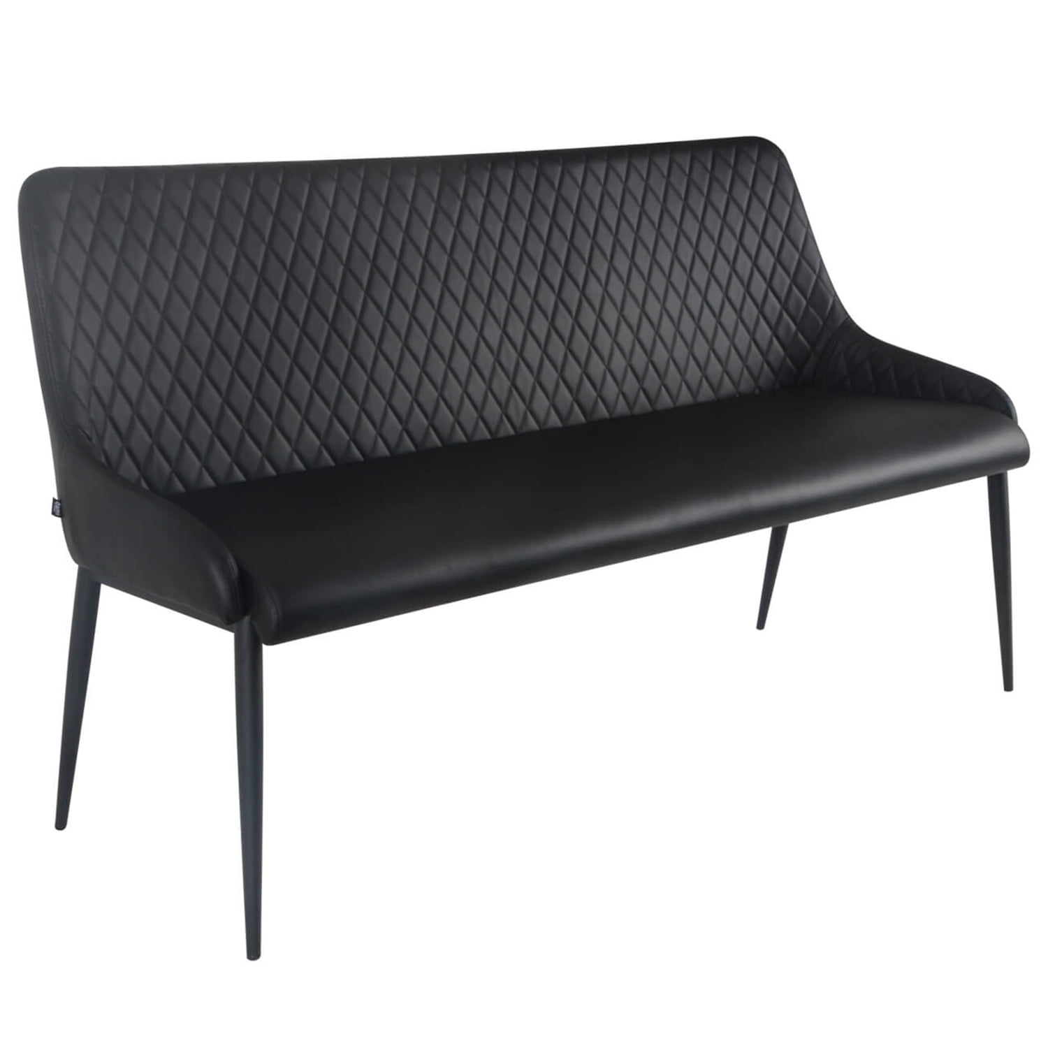 damiware Eetkamerbank 150 cm kunstleer Rose – Vegan Leer Zwart