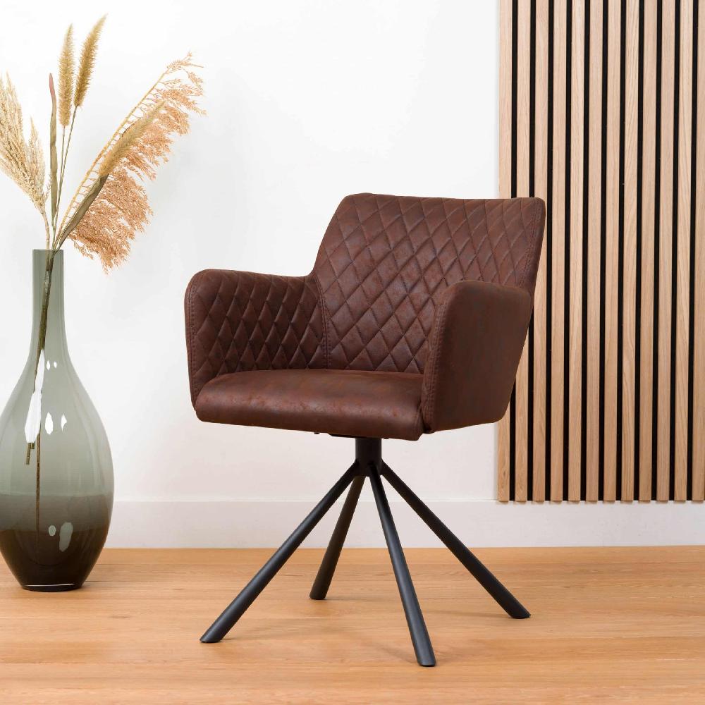 damiware Eetkamerstoel 180 graden draaibaar Rose – Burgundy