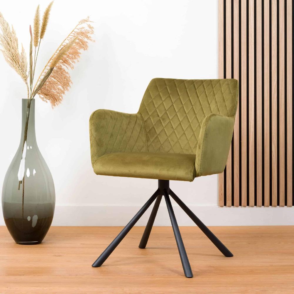 damiware Eetkamerstoel 180 graden draaibaar Rose – Velvet Olijfgroen damiware Eetkamerstoel 180 graden draaibaar Rose – Velvet Olijfgroen