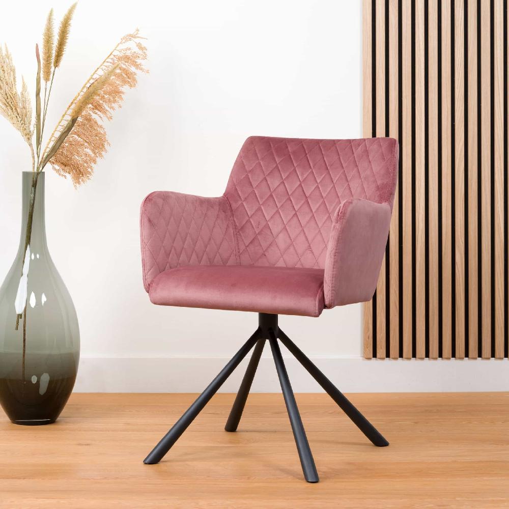 damiware Eetkamerstoel 180 graden draaibaar Rose – Velvet Roze damiware Eetkamerstoel 180 graden draaibaar Rose – Velvet Roze