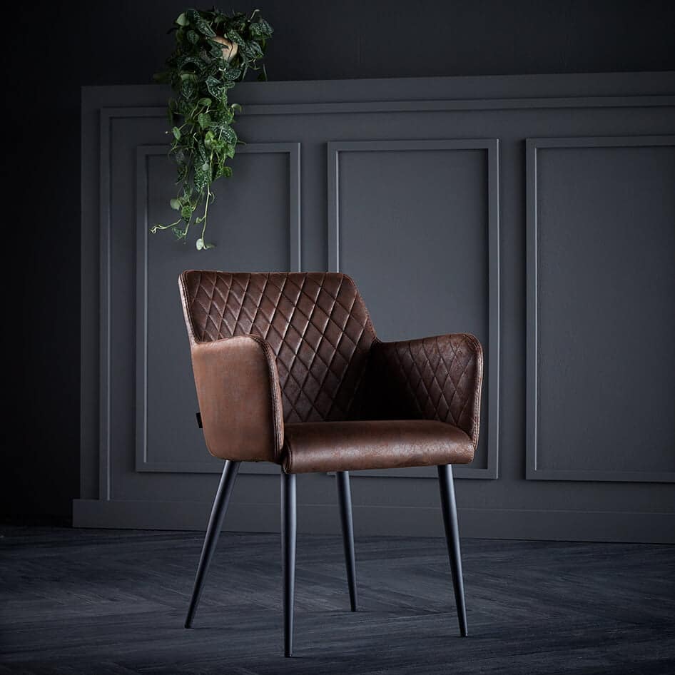 damiware Eetkamerstoel lederlook kunstleer Rose 2 delig – Burgundy