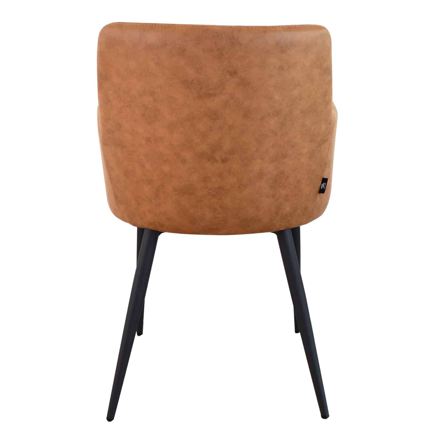 Damiware Eetkamerstoel Lederlook Kunstleer Rose 2 Delig – Cognac