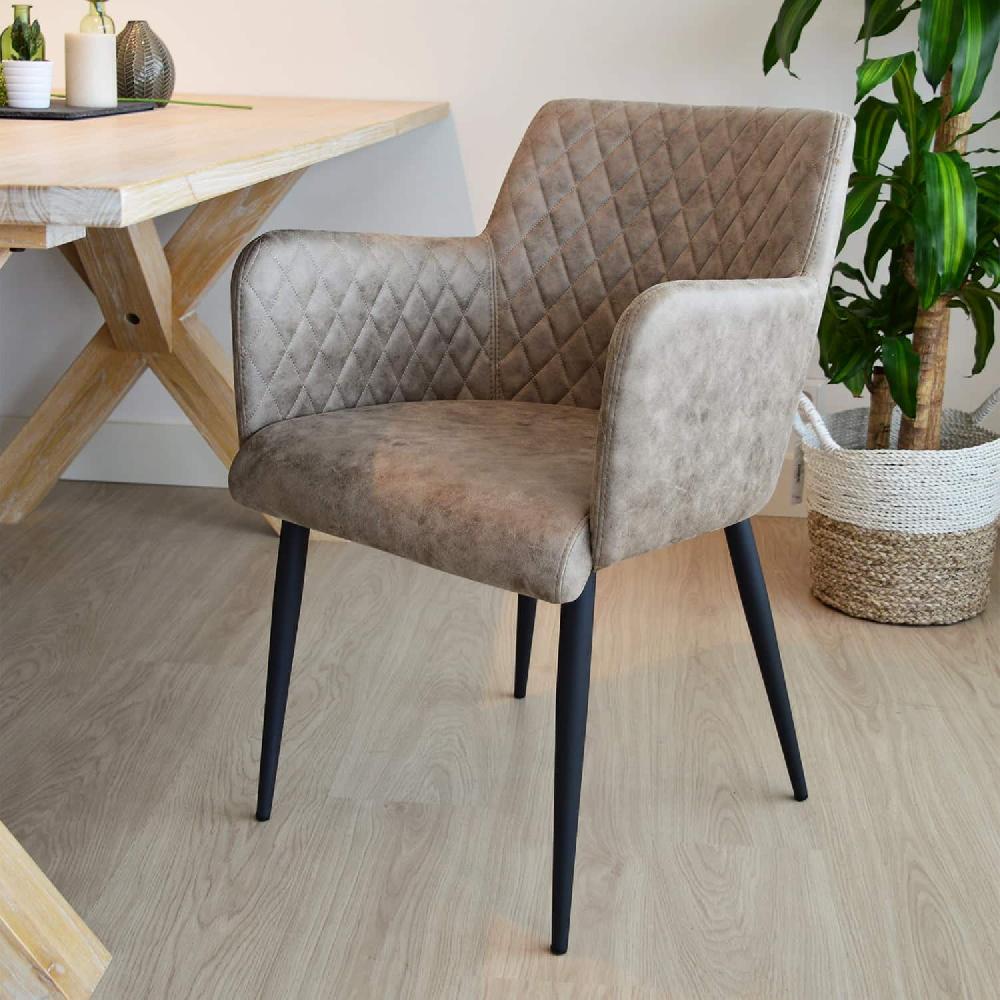 damiware Eetkamerstoel lederlook kunstleer Rose 2 delig – Dessert