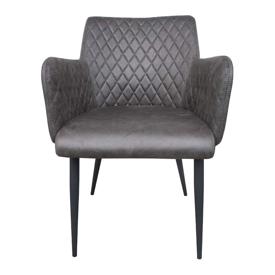 Damiware Eetkamerstoel Lederlook Kunstleer Rose 2 Delig – Stone