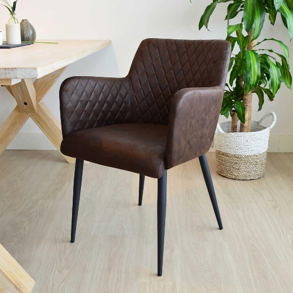 Damiware Eetkamerstoel Lederlook Kunstleer Rose – Burgundy