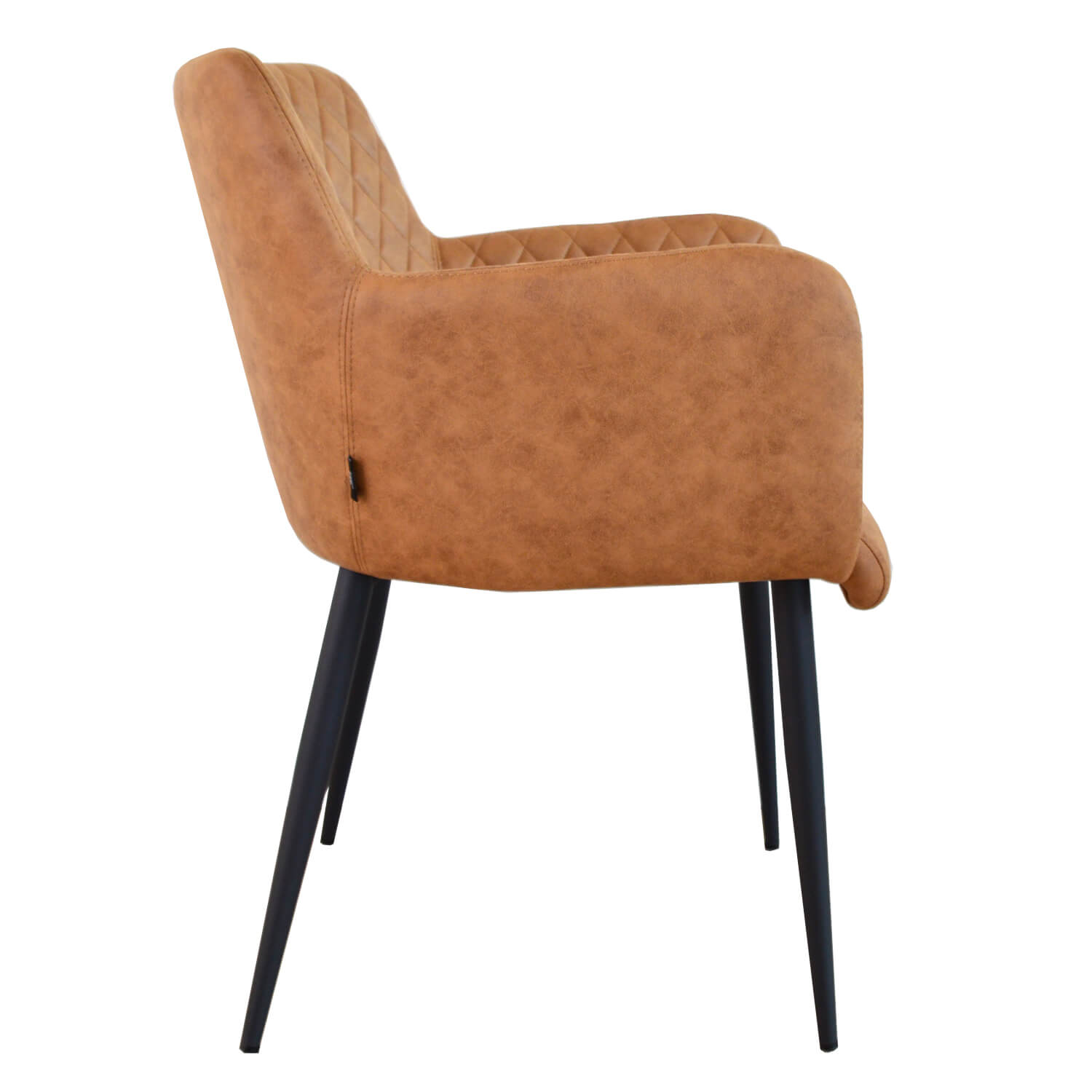 Damiware Eetkamerstoel Lederlook Kunstleer Rose – Cognac