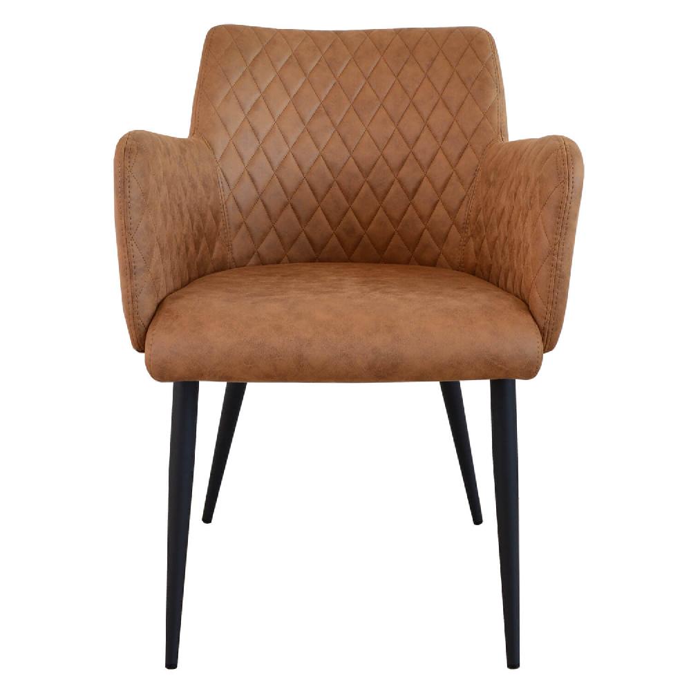 Damiware Eetkamerstoel Lederlook Kunstleer Rose – Cognac