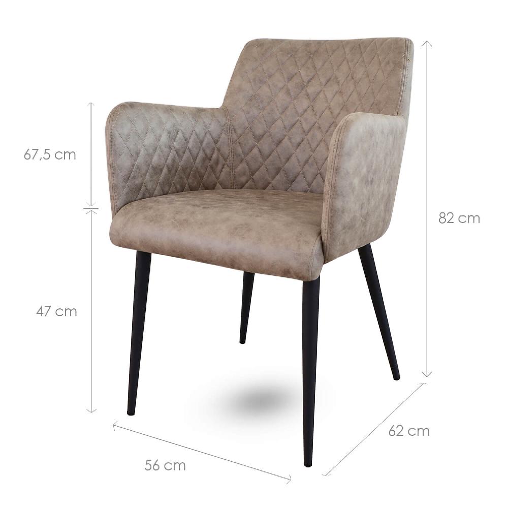 Damiware Eetkamerstoel Lederlook Kunstleer Rose – Dessert