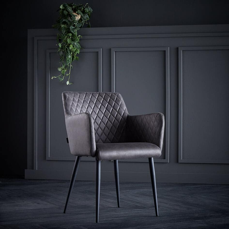 Damiware Eetkamerstoel Lederlook Kunstleer Rose – Stone