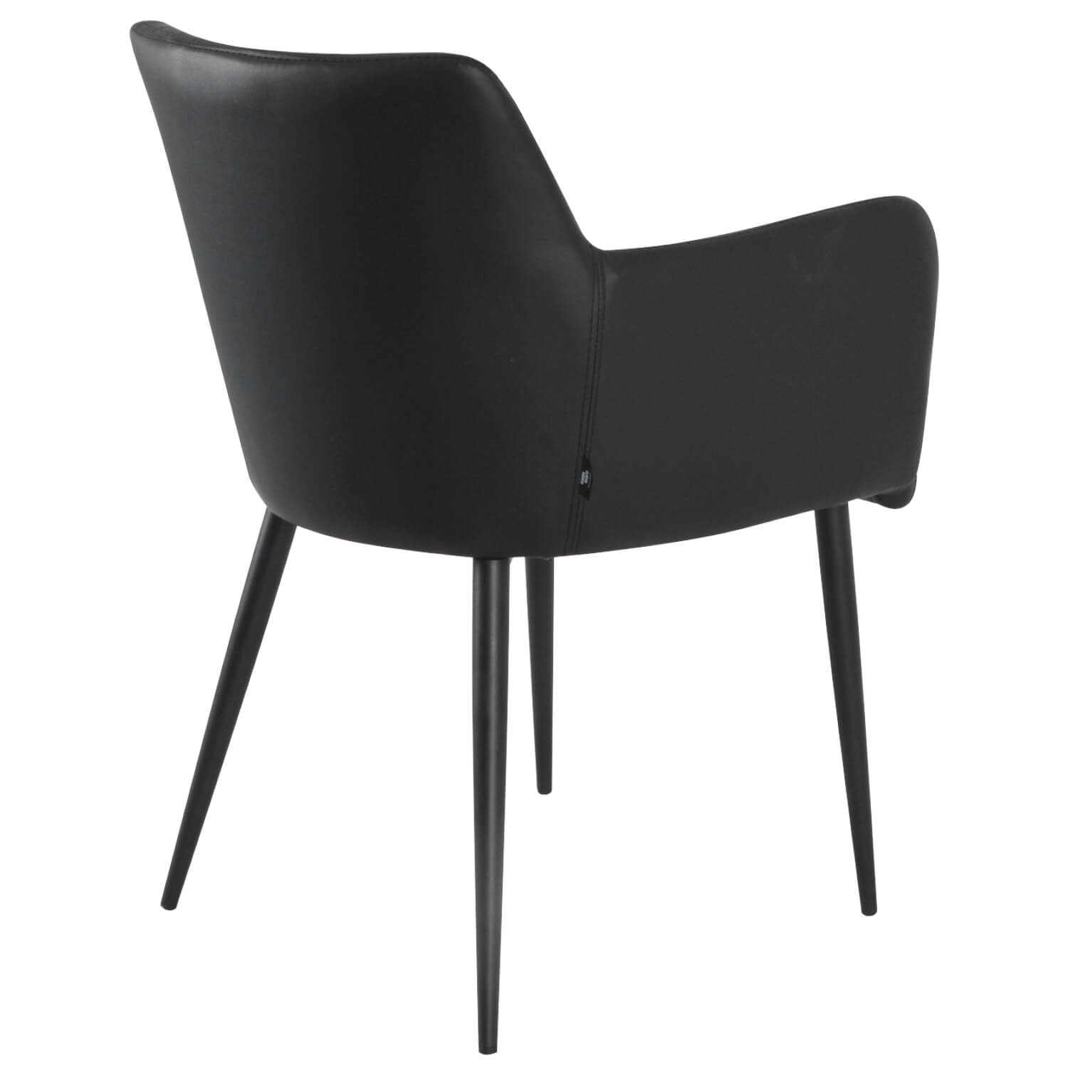 Damiware Eetkamerstoel Lederlook Kunstleer Rose – Vegan Leer Zwart