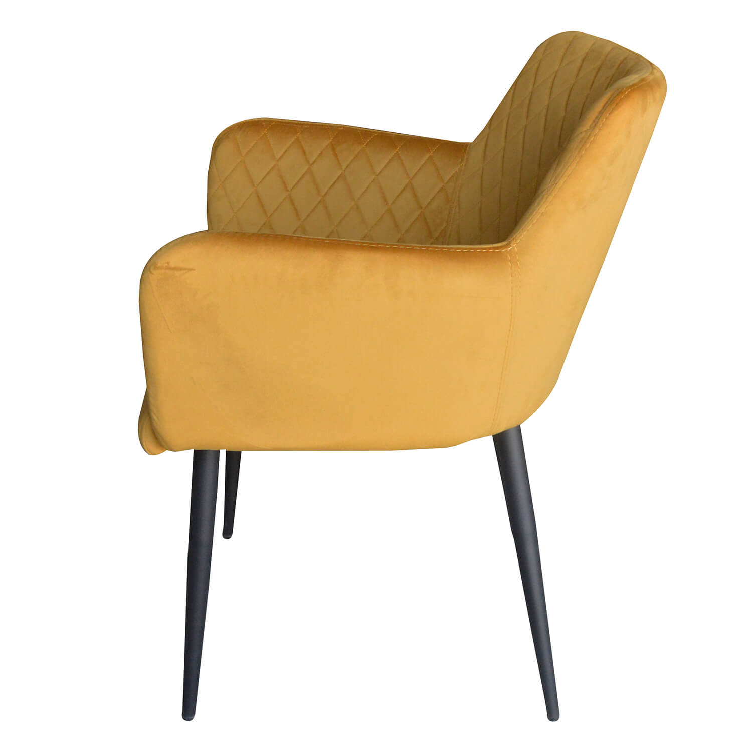 Damiware Eetkamerstoel Velvet Fluweel Rose 2delig – Velvet Okergeel