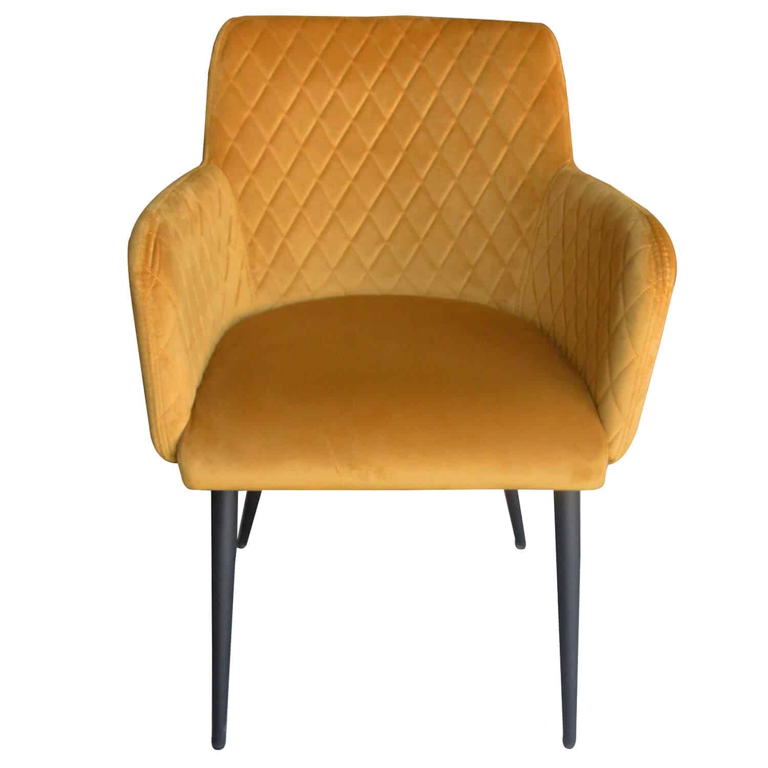 Damiware Eetkamerstoel Velvet Fluweel Rose 2delig – Velvet Okergeel