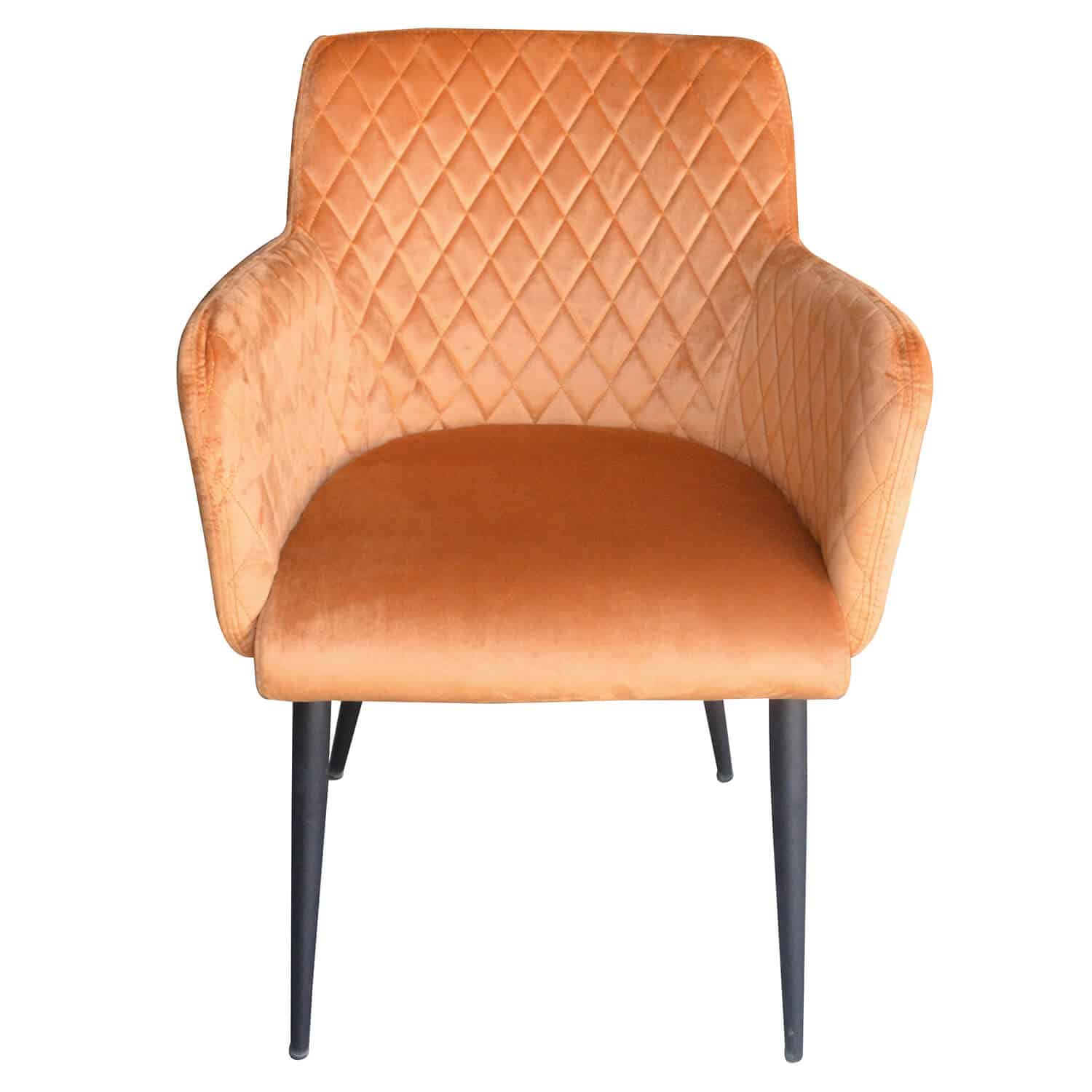 Damiware Eetkamerstoel Velvet Fluweel Rose 2delig – Velvet Oranje