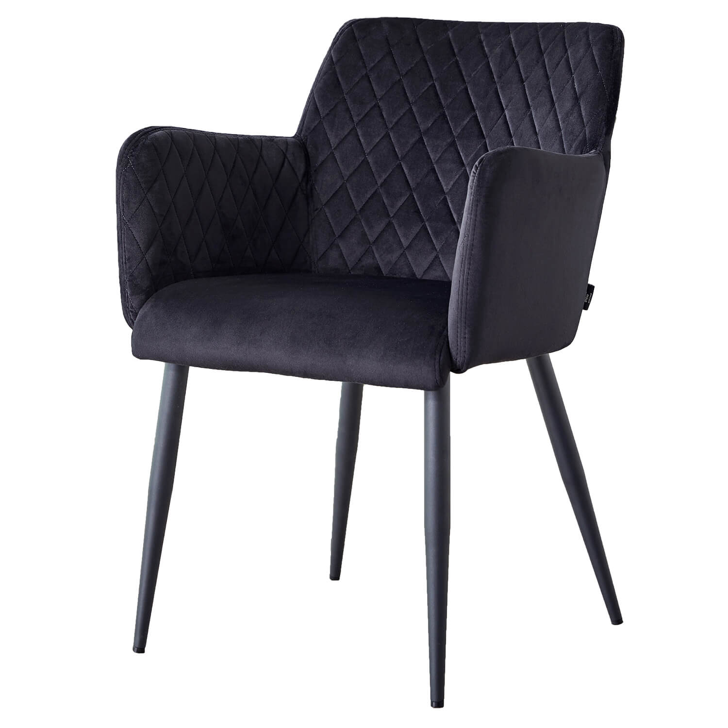 damiware Eetkamerstoel velvet fluweel Rose – Velvet Zwart