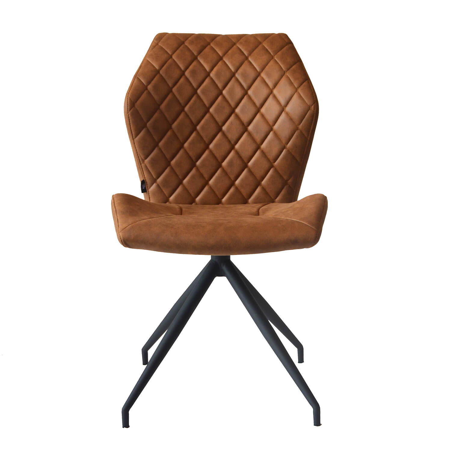 Damiware Eetkamerstoelen Lederlook Set Van 2 Rocky – Cognac