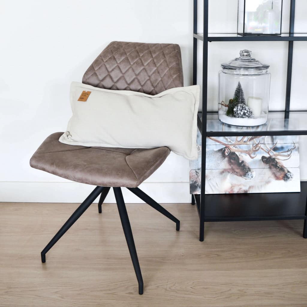 Damiware Eetkamerstoelen Lederlook Set Van 2 Rocky – Dessert