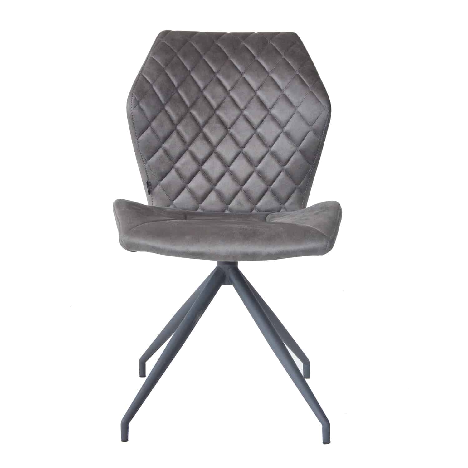 Damiware Eetkamerstoelen Lederlook Set Van 2 Rocky – Stone