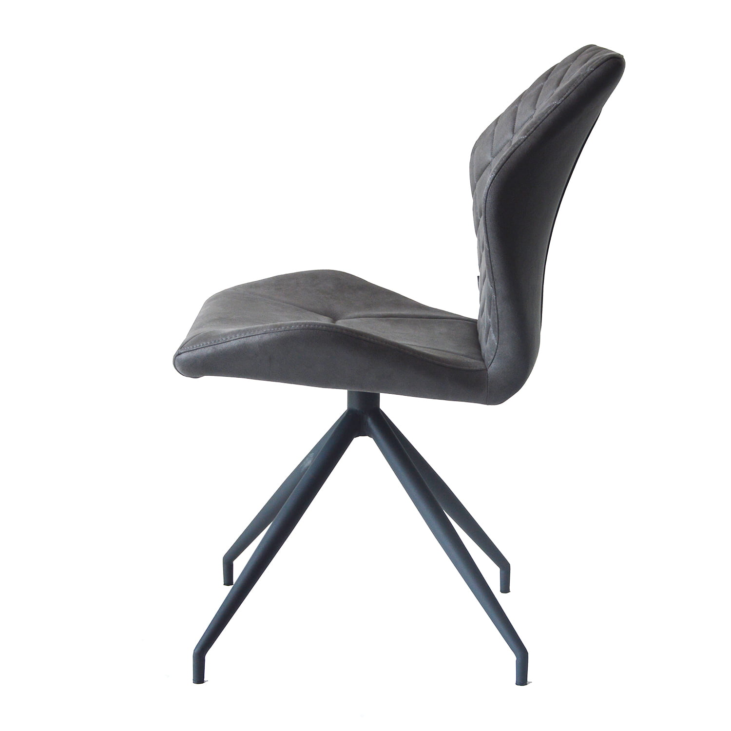 Damiware Eetkamerstoelen Lederlook Set Van 2 Rocky – Stone