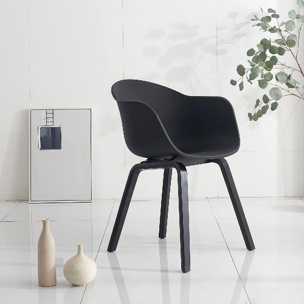 Damiware Eetkamerstoelen Set Van 2 Romeo – Volledig Zwart