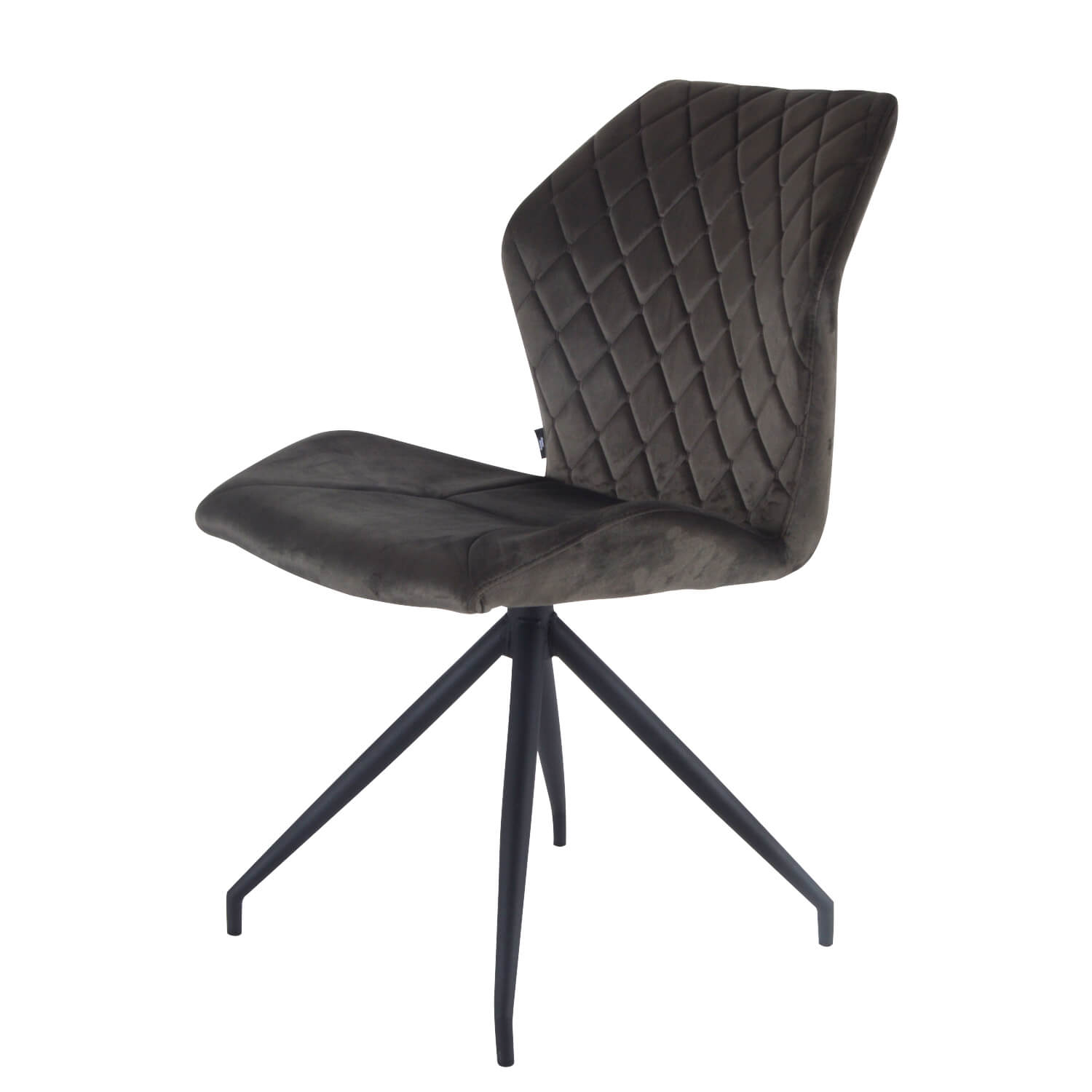 Damiware Eetkamerstoelen Velvet En Bouclé Set Van 2 Rocky – Grijs