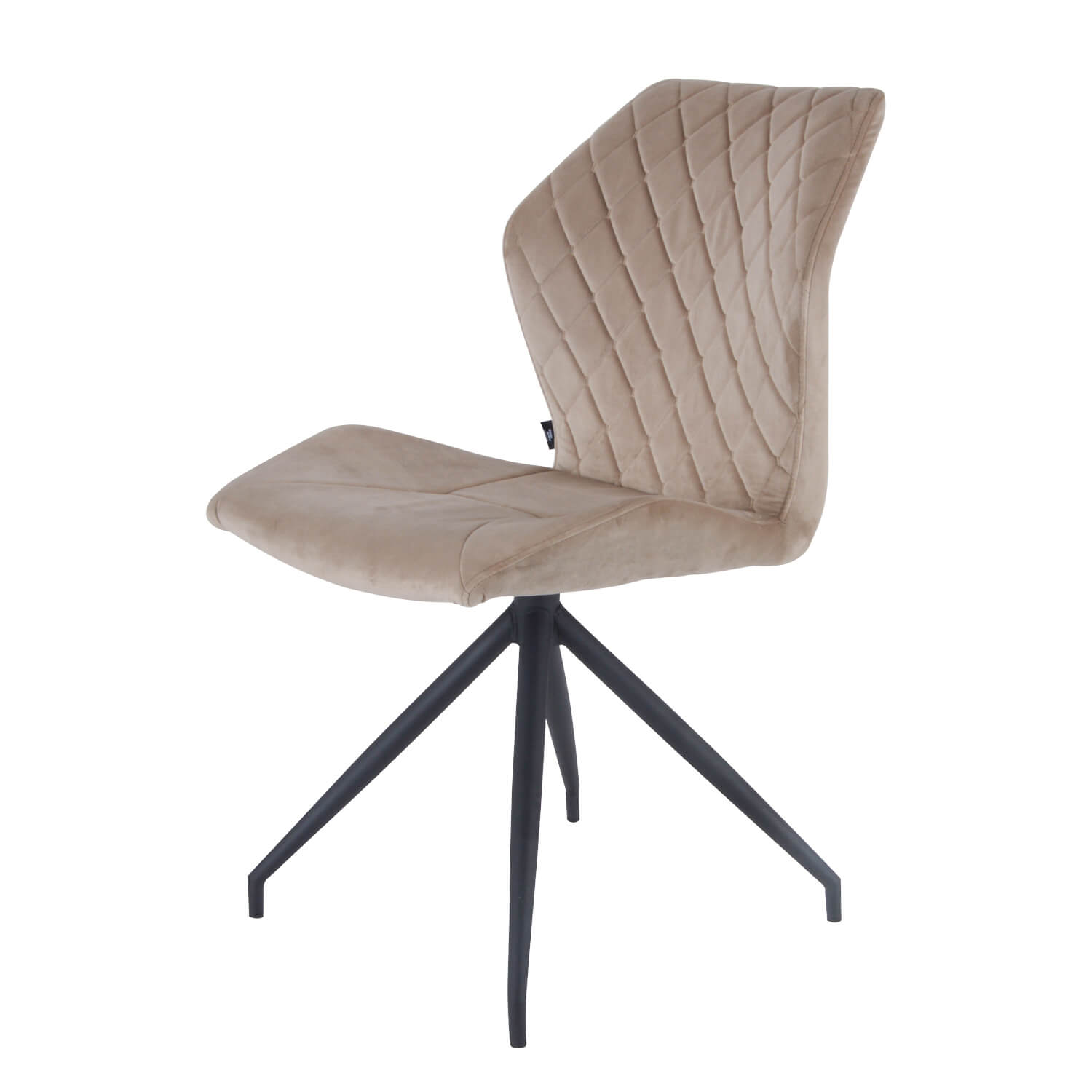 Damiware Eetkamerstoelen Velvet En Bouclé Set Van 2 Rocky – Taupe