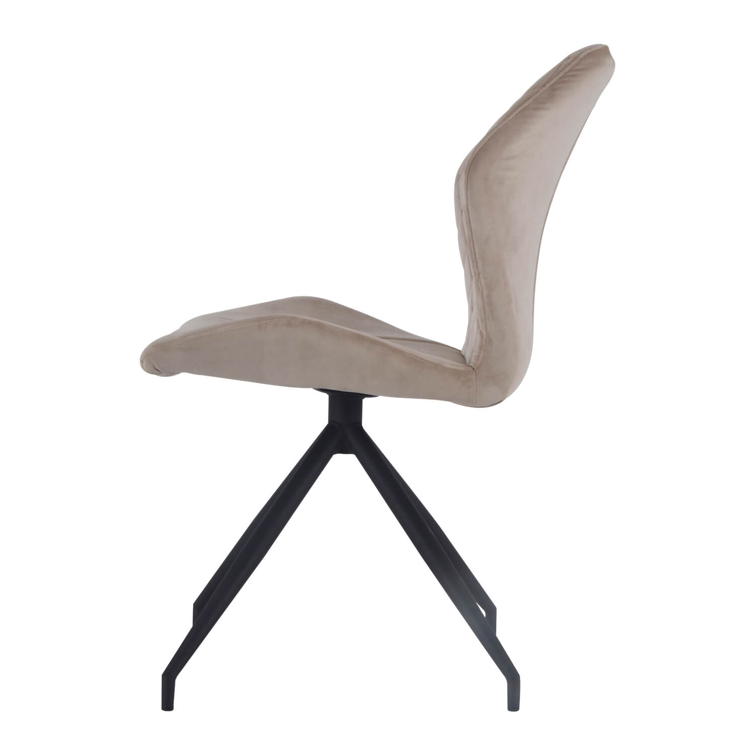 Damiware Eetkamerstoelen Velvet En Bouclé Set Van 2 Rocky – Taupe