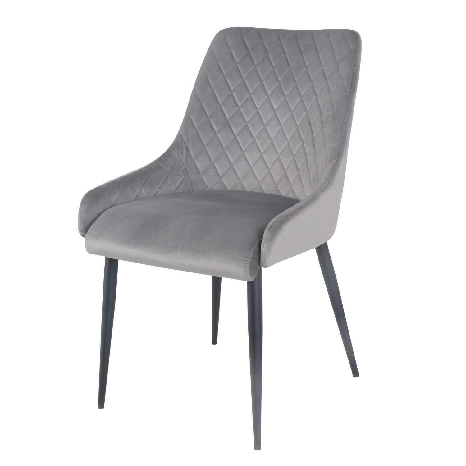 damiware Eetkamerstoelen velvet fluweel Bella – Velvet Lichtgrijs