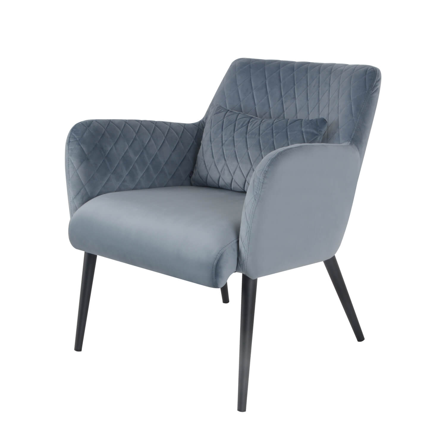 damiware Fauteuil Rose Velvet en Teddy stof met armleuningen – Velvet Lichtblauw