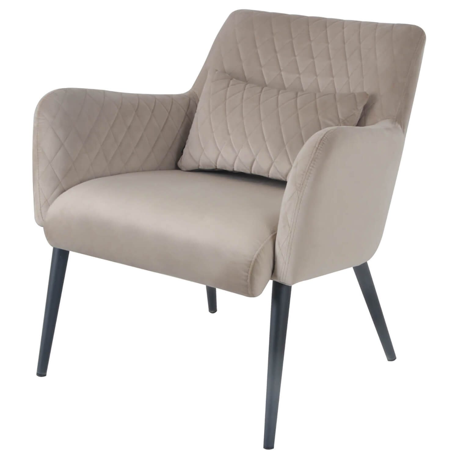 damiware Fauteuil Rose Velvet en Teddy stof met armleuningen – Velvet Taupe