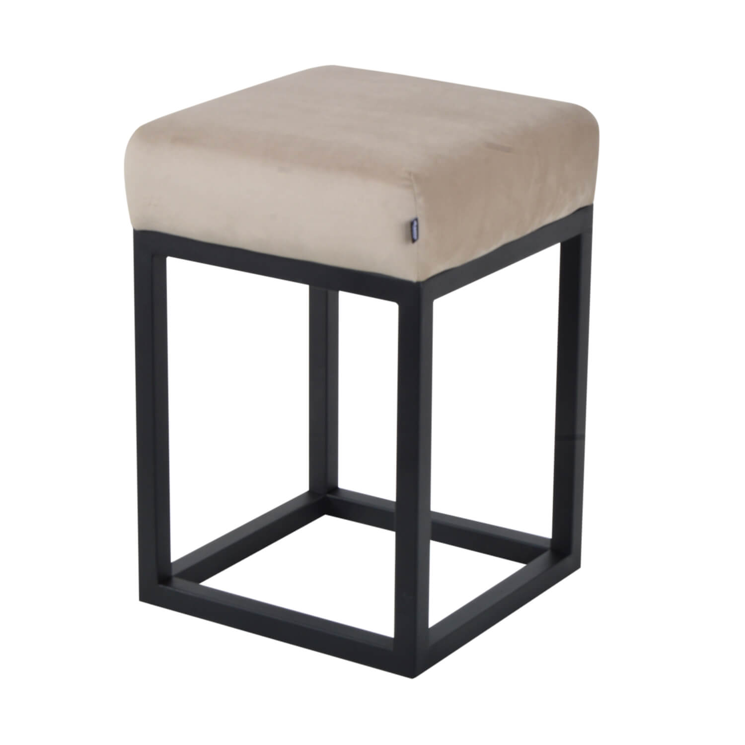 damiware Kruk industrieel chic velvet fluweel en Bouclé Brucy – Velvet Taupe