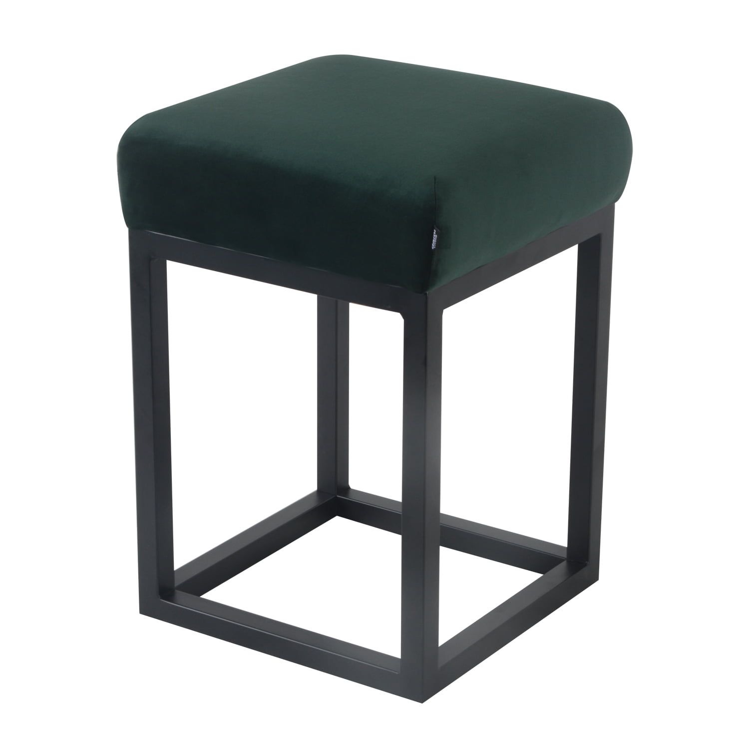 damiware Kruk industrieel chic velvet fluweel en Bouclé Brucy – Velvet Donkergroen