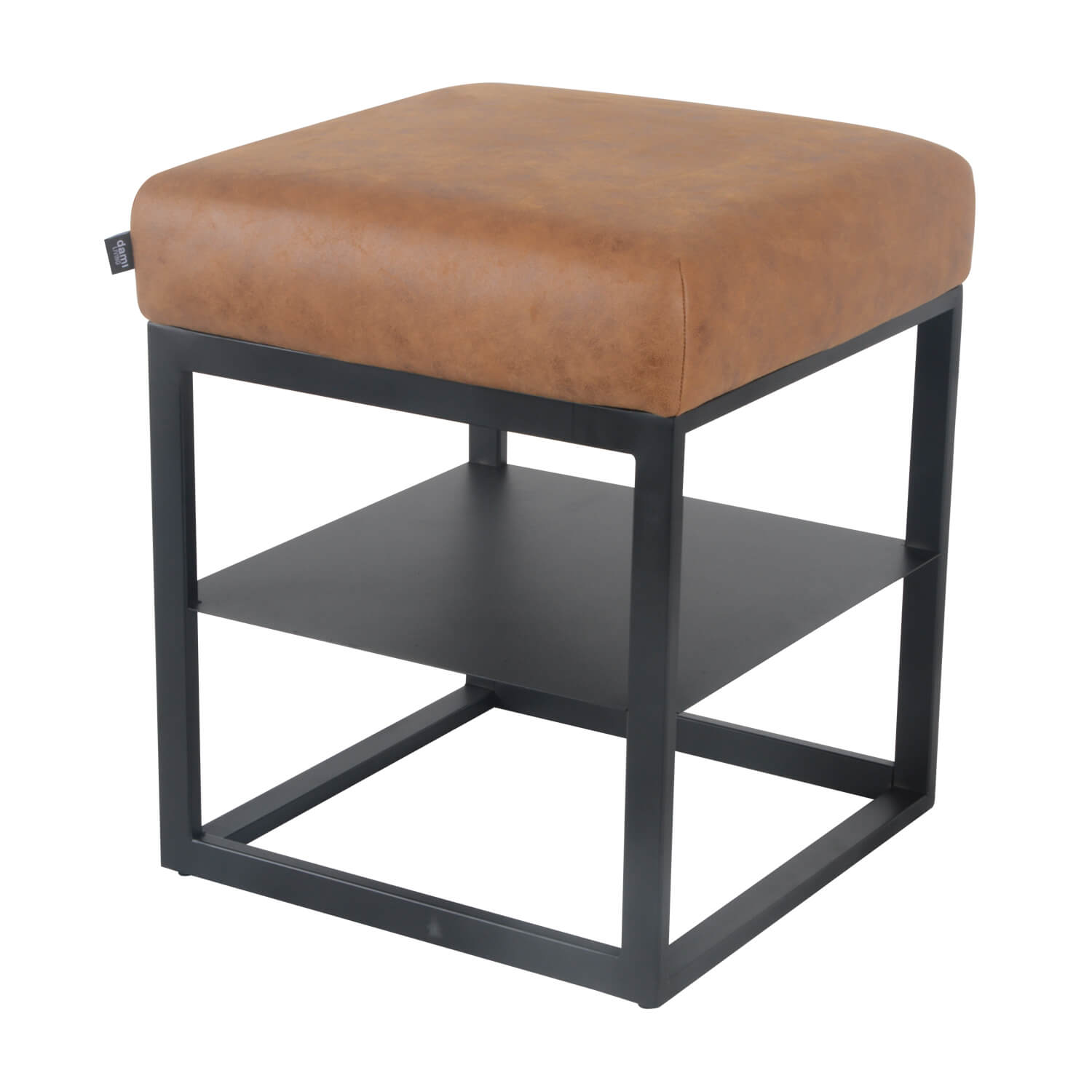 damiware Nachtkastje Bijzettafel Vegan leer Otto – Cognac