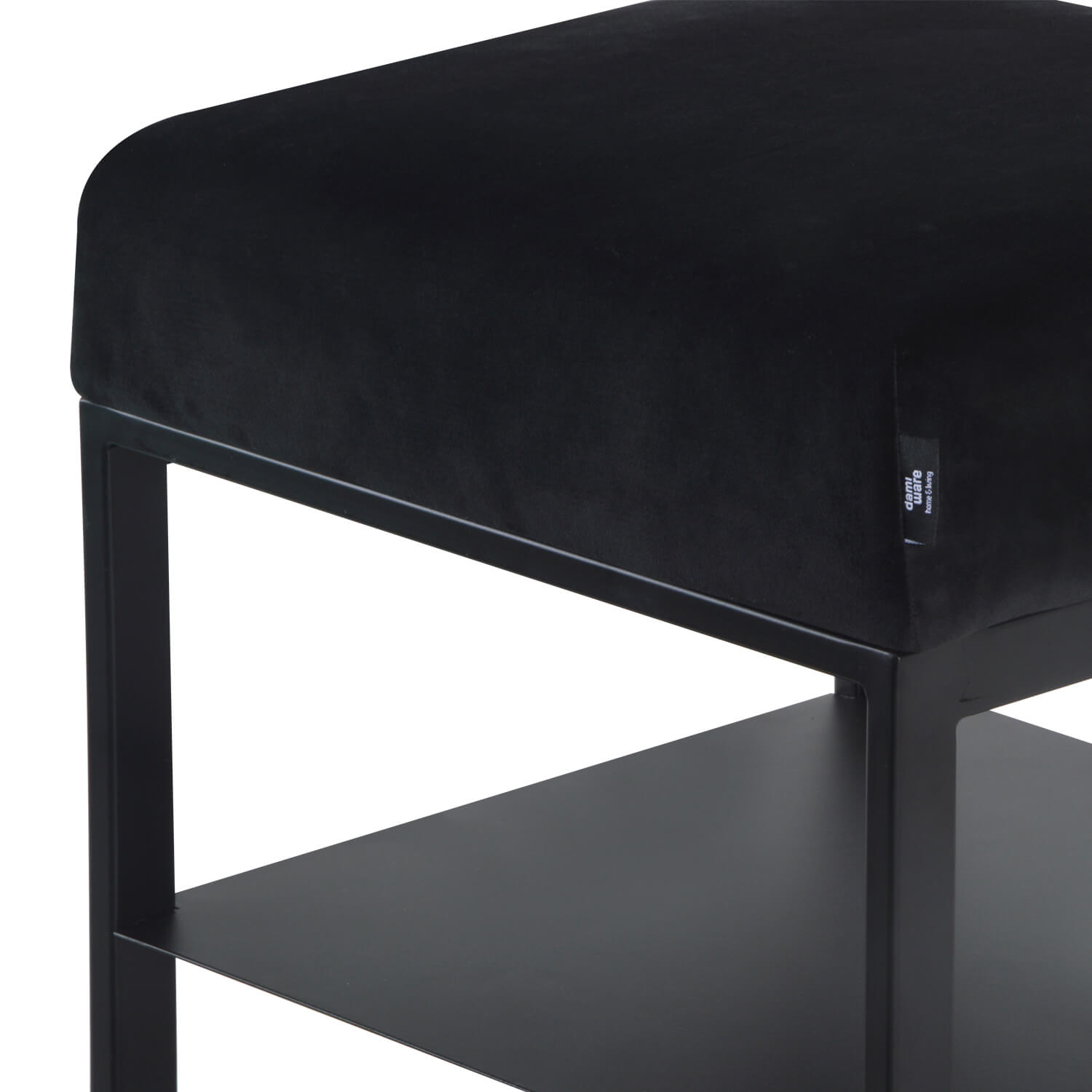 Damiware Nachtkastje Bijzettafel Velvet Otto – Velvet Zwart