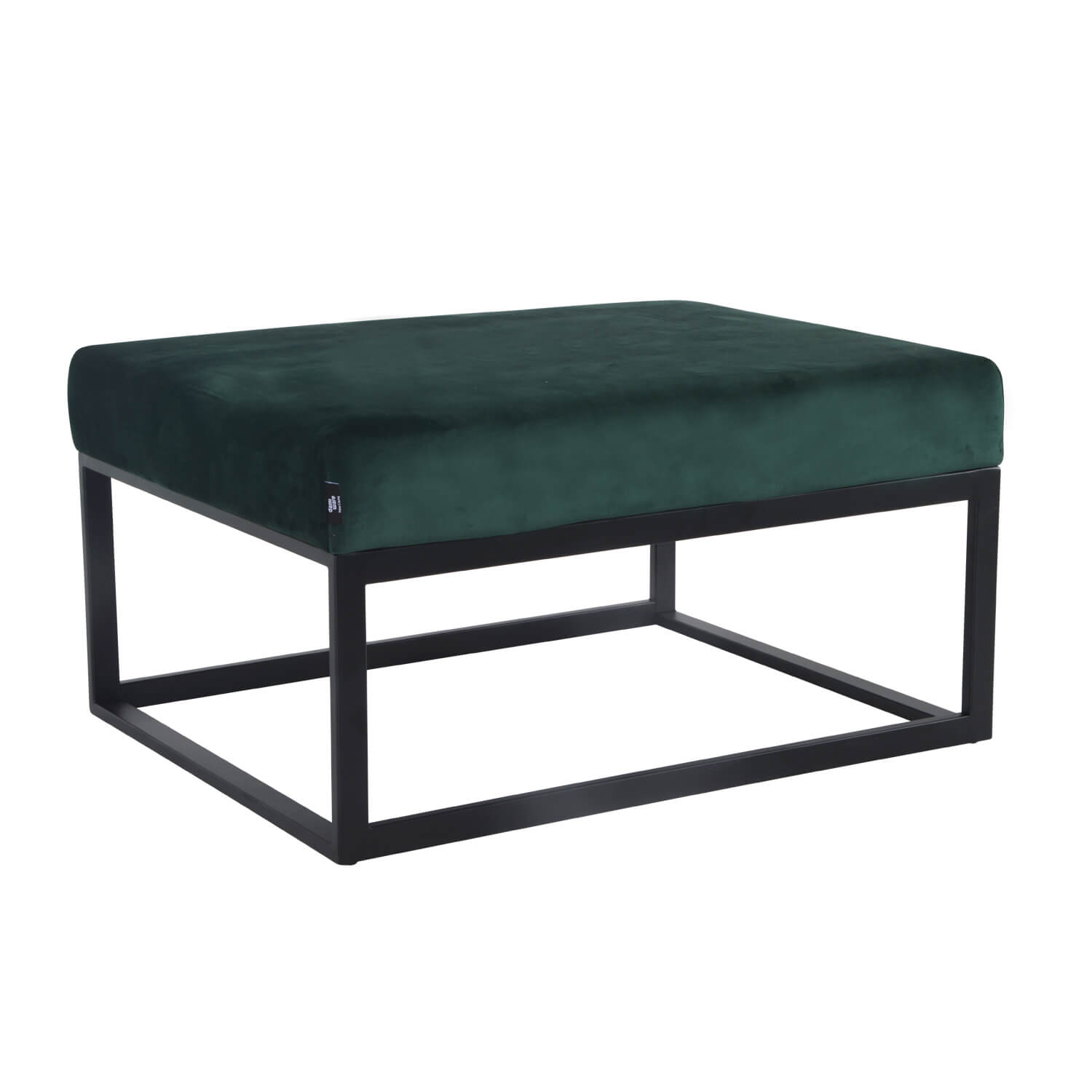 Damiware Poef Hocker Voetenbank Bijzettafel Velvet En Lederlook 75cm Otto – Velvet Donkergroen