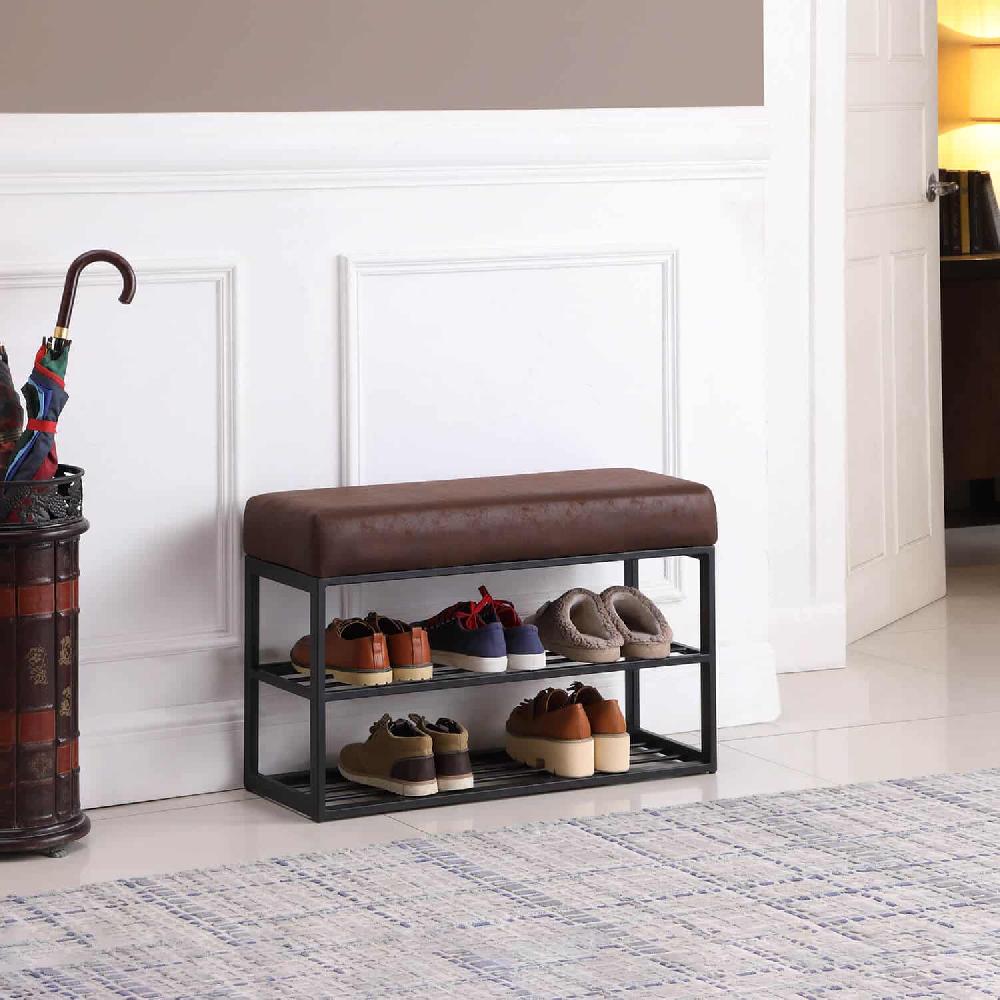 Damiware Schoenenrek Lederlook 80 X 30 Cm Couchy – Burgundy